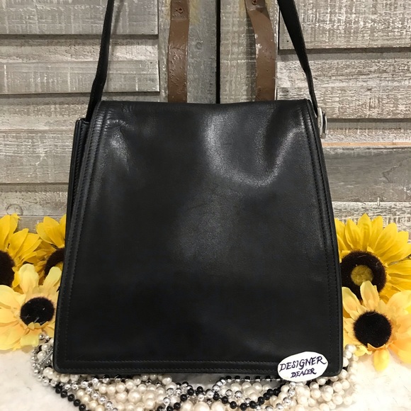 Auth~ COACH ~ Vintage Legacy Messenger Flap Bag # 6147 GUC! Black - Picture 2 of 12